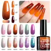 Esmalte de Uñas Fototerapia Popular Transfronterizo Color Caramelo Fluorescente Dopamina 12 Colores Deslumbrante Cambio de Temperatura Color Esmalte de Uñas Set de Pegamento