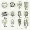 Cuentas de Plata Tibetana Cuentas de Plata Antigua Accesorios para Pulsera de Cristal DIY Pulsera Collar Patrón Tejido Cuadrado Triángulo Accesorios