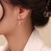 Pendientes del Año del Dragón, diseño de nicho, pendientes de la fortuna de alta gama, hebilla de oreja roja para mujer, nuevos pendientes de estilo chino de estilo nacional.