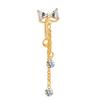 Novo Amazon best-seller umbigo unha ouro variedade de cobre incrustado zircão prata anel de umbigo aço inoxidável piercing umbigo fivela