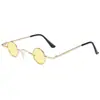 Mini Gafas de Fotografía Callejera, Gafas de Sol Antiguas de Moda para Hombres y Mujeres, Gafas de Sol Redondas Metálicas Retro de Marco Ultra Pequeño de Celebridad de Internet Douyin