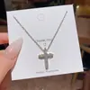 Collar cuadrado pequeño de circón ultrabrillante estilo coreano para mujer, lujo ligero, elegante, cadena para clavícula de acero de titanio de alta gama, venta al por mayor