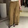 Pantalones anchos de cintura alta a la moda estilo coreano con cinturón, colección primavera-verano 2026, cintura alta, caída fluida, pantalones casuales únicos y extremadamente elegantes
