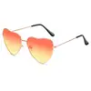 Óculos de Sol Retrô com Armação de Metal Coração Pêssego Coração do Oceano Formato de Coração Moda Feminina Venda Quente Transfronteiriça