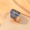 Venda Direta de Fábrica Anel Aberto Masculino de Aço Inoxidável Gravado de Banda Larga Retrô Acessório de Dedo Tendência Personalidade Joia