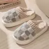 Pantuflas de algodón para mujer para uso interior en casa en invierno, cálidas y afelpadas, adecuadas para parejas, con suelas gruesas, para posparto y otoño, también para hombres