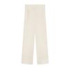 Traje blanco elegante para mujer otoño e invierno cuello en V manga larga fondo cárdigan de punto suelto cintura alta pantalones anchos de pierna ancha