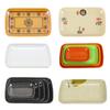 A5 Lotus vajilla tipo porcelana plato de melamina plato de plástico rectangular plato para polvo de salchicha plato para cena plato para pescado plato de oferta especial