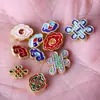 Gradiente Agujero Pasante Goteo de Aceite Tejido Hecho a Mano DIY Accesorios para Joyería Mariposa Flor de Loto Pulsera Collar Colgante Materiales Venta al por Mayor