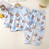Conjunto de Roupa Íntima Térmica de Algodão Infantil para Outono para Bebês e Crianças Pequenas, Design de Desenho Animado para Meninas e Meninos