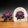 Imanes Metálicos de Flor de Peonía para Refrigerador Decoración de Refrigerador Regalo Pegatinas Magnéticas Material de Hierro Venta al por Mayor Boda Personalización