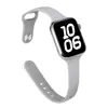 Pulseira de Silicone para Relógio Compatível com Apple iWatch Fivela Invertida S11 Cintura Fina Clássico S10 Modelo Fino 987 Cor Sólida