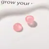 Piezas decorativas redondas de resina semitransparente tipo gelatina degradada de 14 mm para aretes de bricolaje, accesorios para orejas, fundas de teléfono, pasadores de pelo y accesorios