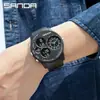Serie de Relojes Electrónicos para Hombre Sanda Nuevo Estilo Constelación Esfera Grande Multifuncional Moderno y Genial con Funciones Luminosas
