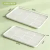 BNBSBandeja de Drenaje de Doble Capa para el Hogar de Plástico Rectangular Bandeja para Té Bandeja para Frutas Bandeja para Tazas de Agua Tazas de Té Bandeja de Drenaje