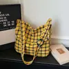 Bolso de Cuadros para Mujer 2026 Nuevo de Moda Primavera Moda Estudiante Clase Viaje Diario Bolso Cruzado Gran Capacidad Bolso de Hombro