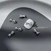 1000 Piezas de Decoraciones de Moños para Uñas de Aleación Mixta, Moños de Cinta Huecos, Pedrería Plateada para Uñas, Al por Mayor