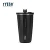 Tyeso Nueva Taishuo Taza de Café Taza Térmica con Popote en Forma de Diamante Taza de Agua para Niñas de Apariencia Elegante Gran Capacidad Taza para Coche