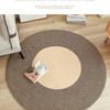 Alfombra de Borlas Estilo Europeo Cuerda de Algodón Nórdico Semana de Agarre Algodón Lino Estancia Balcón Piso Mesa de Centro Redonda Dormitorio Estilo Japonés