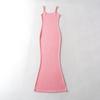 8313-25 Falda larga estilo coreano ajustada con tirantes de cola de pez, versión pequeña, cintura extendida, vestido mopa