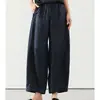 Pantalones de pierna ancha de seda de morera de 23 momme Elegancia Lunar, pantalones casuales finos de verano, 2026