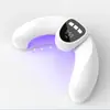 Lámpara de Manicura Popular Transfronteriza de Secado Rápido con Forma de Media Luna Anti-Oscurecimiento de Manos Fuente de Luz Dual Fototerapia Sensor de Uñas Lámpara Telescópica en Forma de U