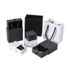 Los Profesionales Industriales Eligen Cajas de Almacenamiento de Joyería Hechas a Mano en Blanco y Negro con una Textura de Lujo Ligero, Cajas de Empaque Deslizables y Cajas de Cajón para Joyería