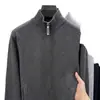 Cardigan de Tricô Masculino Pesado para Outono com Gola Alta e Mangas Longas Casual Solto Versátil Casaco Suéter Estilo Japonês para Negócios Dropshipping