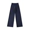 Pantalones Deportivos Relajados de Pierna Ancha Estilo Americano Lulu para Mujer, Primavera y Verano, Cintura Alta con Cordón, Rectos, Sueltos, de Largo hasta el Suelo