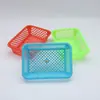 Ventas Directas de Fábrica Duradera de Alta Calidad Plástico Almacenamiento Cesta para Verduras Cesta para Frutas Plástico Pequeña Cuadrada Cesta Lateral para Guarnición de Seda