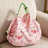 Nueva Bolsa de Compras Plegable Estilo Japonés Ecológica, Gran Capacidad, Bolso de Hombro Tote Portátil, Bolsa para la Compra, Bolsa de Almacenamiento para Viaje, Linda
