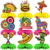 Decoración de Fiesta Mexicana Adornos de Panal Cactus Alpaca Carnaval Mexicano Verano Set de Bolas de Panal