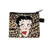 Bolsa de monedas de dibujos animados Miss Betty Estampado LOVE Cierre de cremallera Almacenamiento Bolsa pequeña Portátil para niñas Llavero para monedas Venta al por mayor