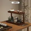 Tetera de Zisha Juego de Té Estante de Almacenamiento para Escritorio Cerámica Antigua Tetera Taza de Cerezo Sonriente Portavasos Adorno Estante Pequeño Bogu