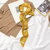 Bufanda Pequeña de Seda para Mujer Estilo Coreano Versátil Letra Geométrica Cinta Diadema Larga Estrecha Elegante de Moda Bufanda Decorativa Multifuncional