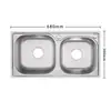 Acero Inoxidable Sus304 Fregadero Doble Extensible Modelo de Doble Tina para Cocina y Baño Moderno en Casa