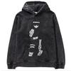 Sudadera con capucha holgada de gran tamaño con estampado de batik lavado de Naruto de animación clásica japonesa de otoño e invierno
