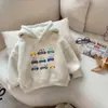 Sudadera con capucha para niño 2026 Niña Primavera/Otoño Felpa Engrosada Nuevo Estampado de Dibujos Animados Top Elegante para Niños Bebé