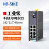 Switch Gigabit Ethernet industrial 2/4/8 Óptico 5/8/16/24 puertos tipo carril guía transceptor de fibra óptica