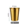 Copo de Água de Aço Inoxidável 304 Copo de Cerveja Copo para Bebida Fria Copo para Suco Copo de Chá de Restaurante Copo de Água Passeio de Primavera Piquenique Talheres para Exterior