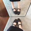 Versión de Piel de Vaca~Piel Genuina de Raza Mixta Importada Zapatos Planos Mary Jane Minimalistas de Correa Única con Suela Suave para Mujer Modelo Nuevo 2026