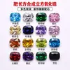 Piedra Suelta de Circonita Rectangular Larga de Color Piedra Artificial Cara de Anillo Punto Atrás Piedra Suelta Accesorios de Joyería Incrustados