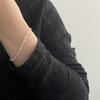 Pulsera Saina Plata Esterlina S925 Estilo Coreano Nicho Hecho a Mano Torcido Lazo Moda para Mujer Simple Dulce Joyería de Mano