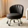 Silla giratoria con respaldo, Taburete pequeño para uso doméstico, Ruedas silenciosas, Taburete bajo para niños, Taburete perezoso móvil, Silla con ruedas y respaldo