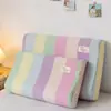 Almohada de Látex Funda Especial Algodón Puro 60X40 Algodón Lavado Funda de Almohada de Algodón Puro Almohada de Espuma Viscoelástica de Goma Niños 50X30