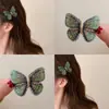 Presilha de Cabelo Borboleta de Metal Tricotada, Estilo Étnico Retrô, Presilha Bico de Pato, Personalizada, Moderna, Exquisita, Acessório de Cabelo Versátil para Atacado