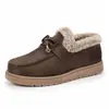 Nueva colección de invierno: botas de nieve para mujer con forro de polar, suela gruesa, lazo y ribete de gamuza, perfectas para usar al aire libre y proporcionar calor