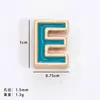 Accesorios Populares de Letras Perforadas Aleación Aceite Goteando 26 Cuentas de Letras Pulsera DIY Accesorios de Joyería de Aleación Venta al por Mayor