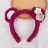 Linda Nueva Diadema de Dibujos Animados para Mujer, Diadema de Felpa para Lavarse la Cara y Aplicarse Mascarilla Facial, Accesorio para el Cabello Antideslizante