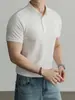 Hengyuanxiang 10A Antibacterial Hielo Seda Modal Algodón Manga Corta Camisa POLO Camiseta para Hombre 2026 Verano Nueva Ropa para Hombre Camiseta